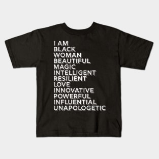 I Am A Powerful Woman, African American, Black History Kids T-Shirt